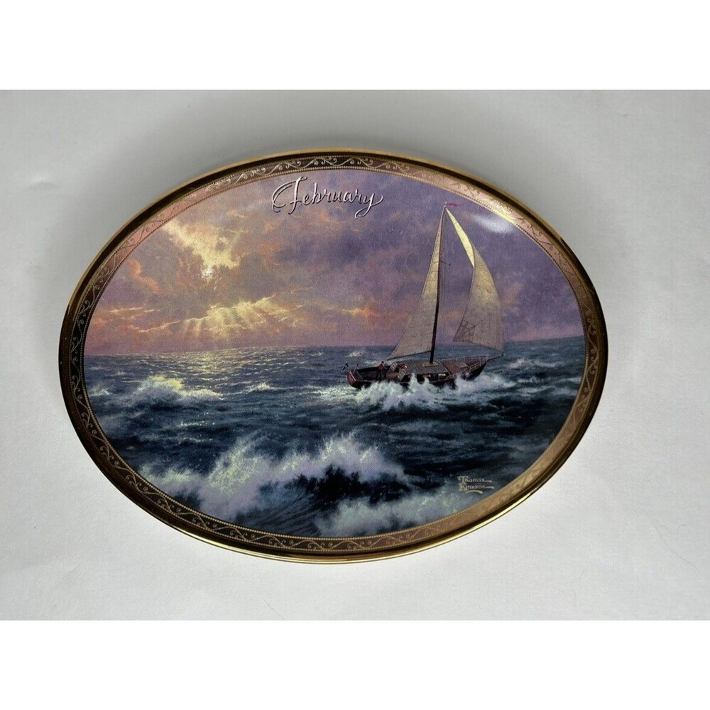 Thomas Kinkade Perseverance February Collectors Plate (2002)